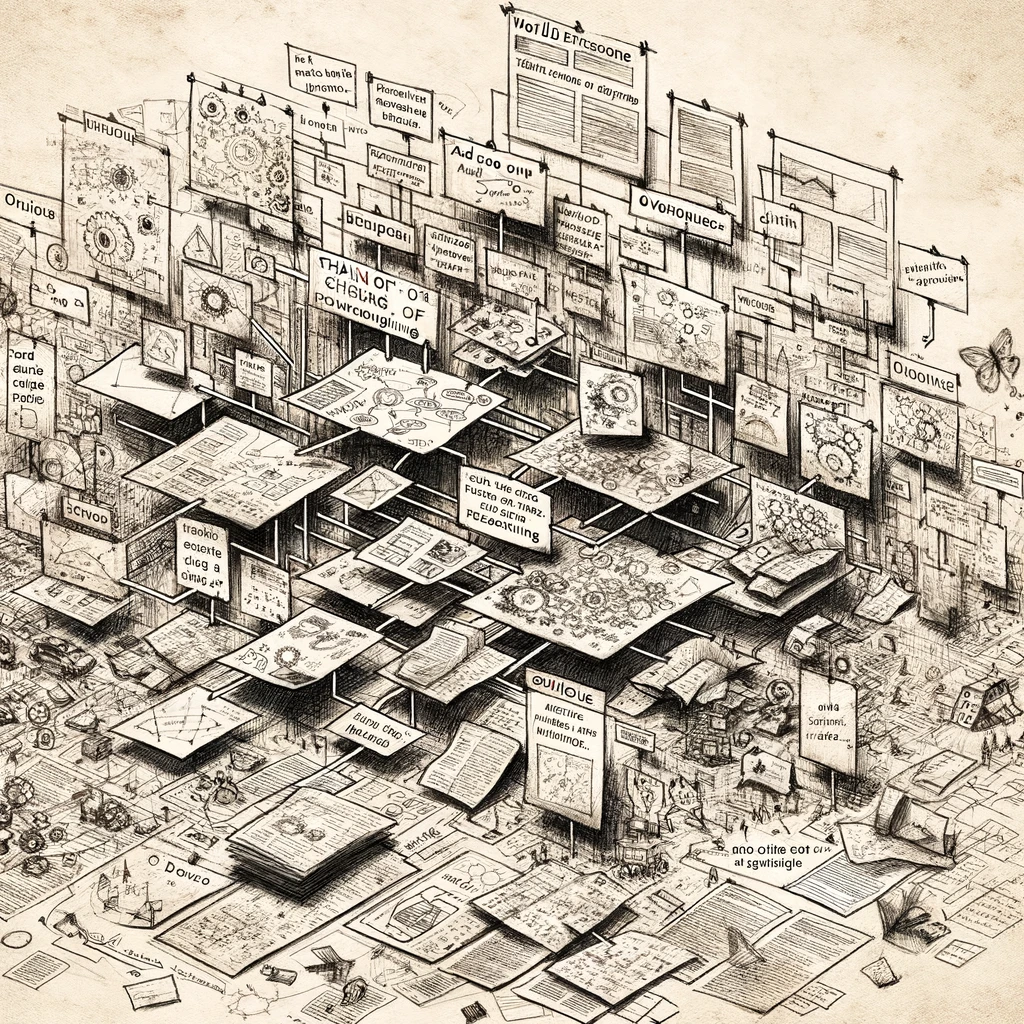 Det er som papirer med noter